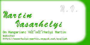 martin vasarhelyi business card